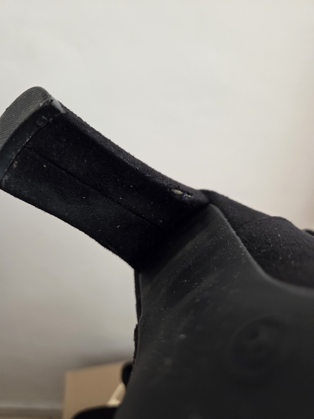 Women's Black Suede Ankle Booties with Block Heel - Picture 6 of 8